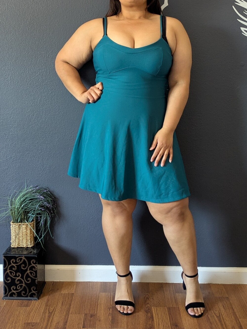 max + ash Teal Dress